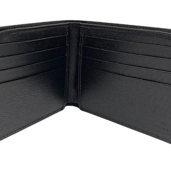 Gucci Black Kingsnake Print Leather Men's Bifold Wallet - Picture 6 of 6